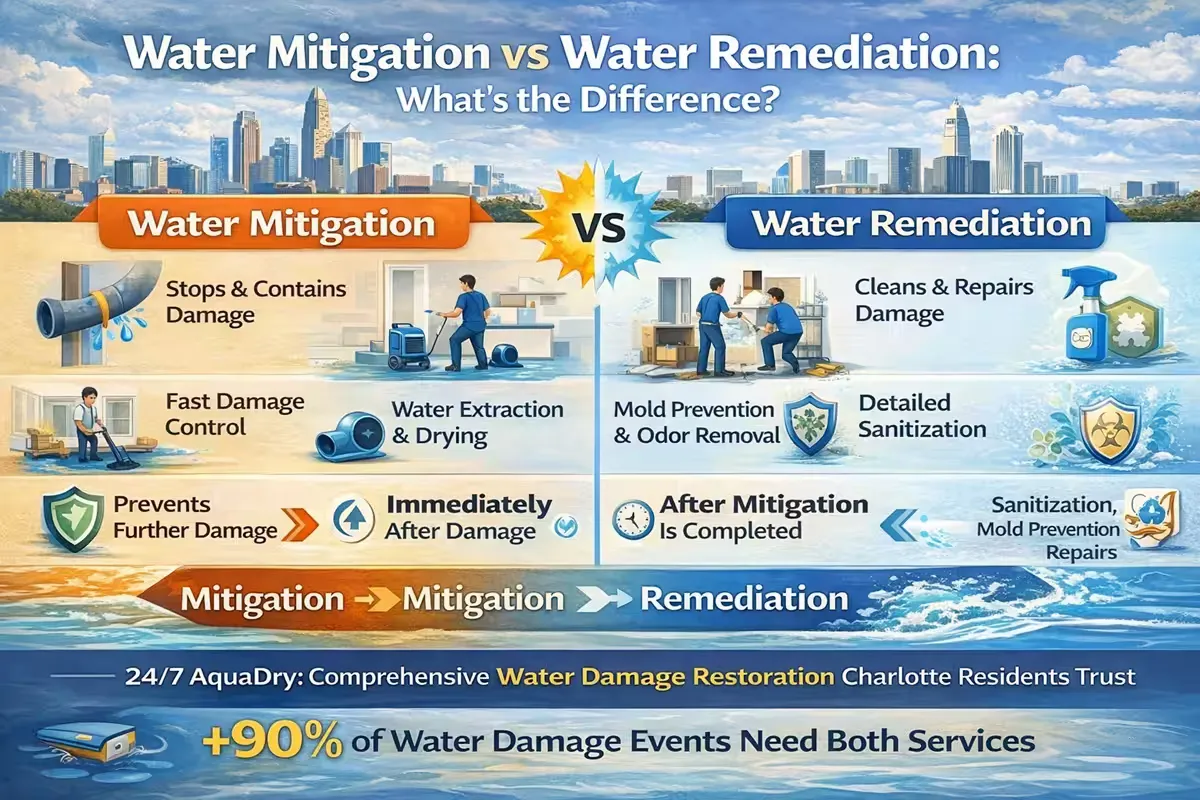 Water Mitigation vs Water Remediation: What's the Difference and Why It Matters