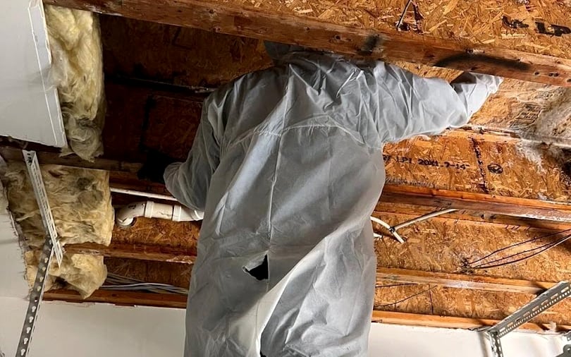 Mold Removal: restoration work in progress